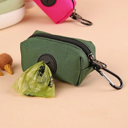 Canvas Dog Poop Bag Holder, Outdoor Pet Waste Bag Dispenser with Carabiner Clip, Animal Waste Collection Pouch - Top Dogg Brand