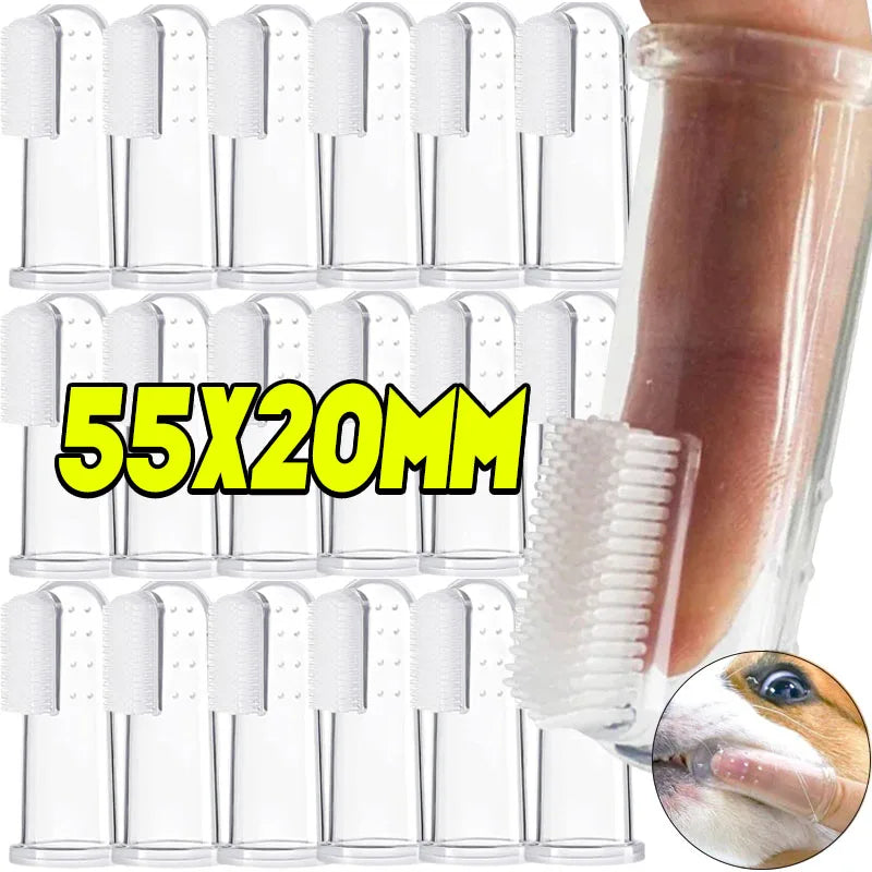 Super Soft Pet Finger Toothbrush Teddy Dog Brush Bad Breath Tartar Teeth Care Tool Dog Cat Cleaning Silicagel Pet Supplies - Top Dogg Brand