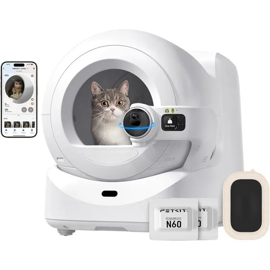 Ultra Self-Cleaning Cat Litter Box – AI Camera, Auto Waste Packing, 5G WiFi App Control - Top Dogg Brand