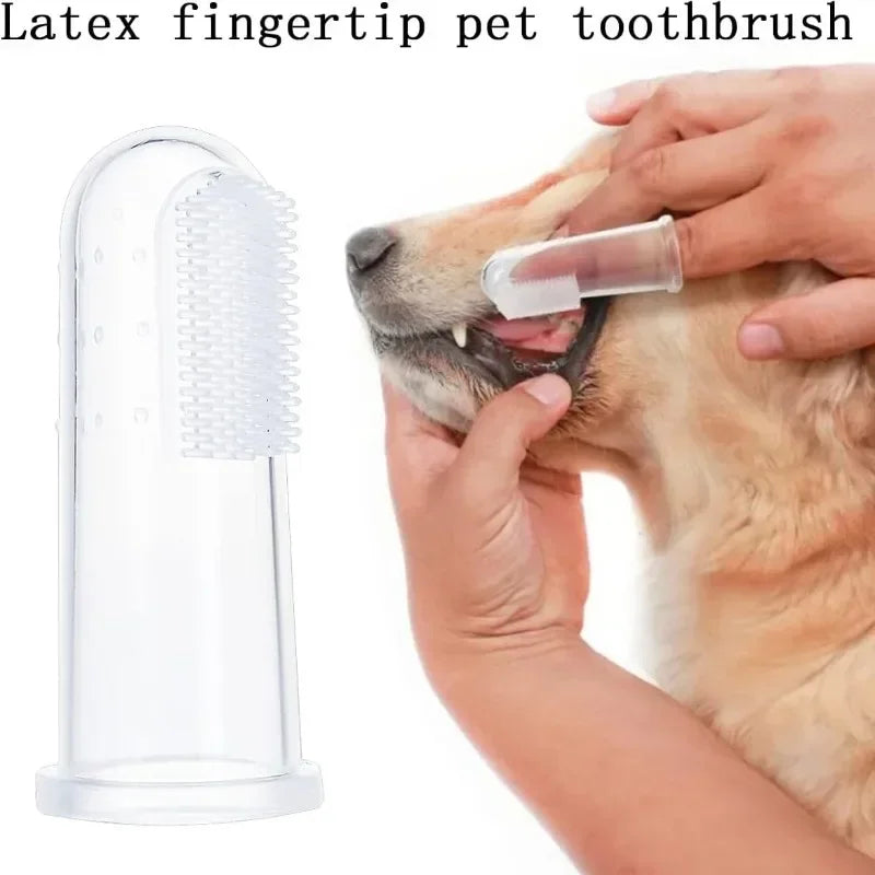 Super Soft Pet Finger Toothbrush Teddy Dog Brush Bad Breath Tartar Teeth Care Tool Dog Cat Cleaning Silicagel Pet Supplies - Top Dogg Brand