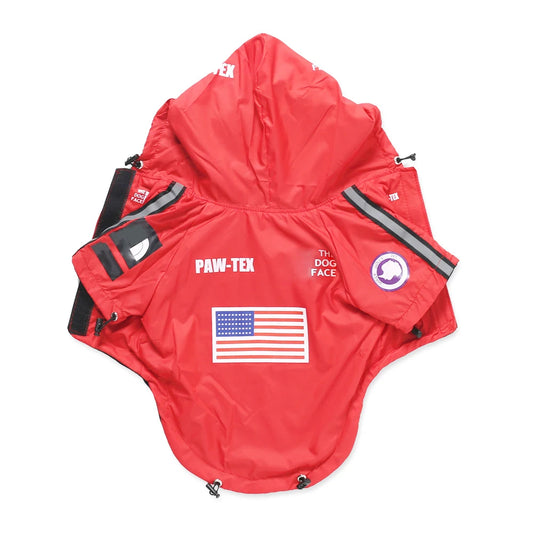 Waterproof Dog Coat with Hood – “The Dog Face” Outdoor Rain Jacket | Reflective - Top Dogg Brand