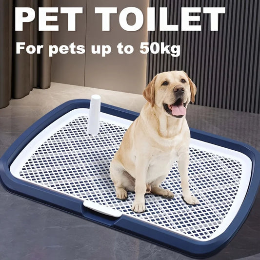 Dog Potty Training Toilet – Reusable Plastic Pee Pad Holder with Removable Grid - Top Dogg Brand