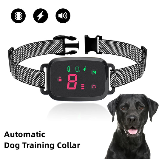 Smart Anti Barking Dog Collar – HD Display, Waterproof, Rechargeable | Sound, Vibration & Shock Modes - Top Dogg Brand