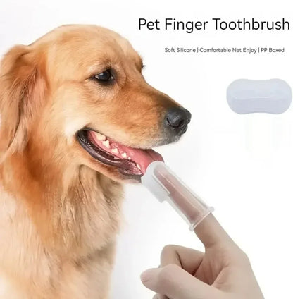 Super Soft Pet Finger Toothbrush Teddy Dog Brush Bad Breath Tartar Teeth Care Tool Dog Cat Cleaning Silicagel Pet Supplies - Top Dogg Brand