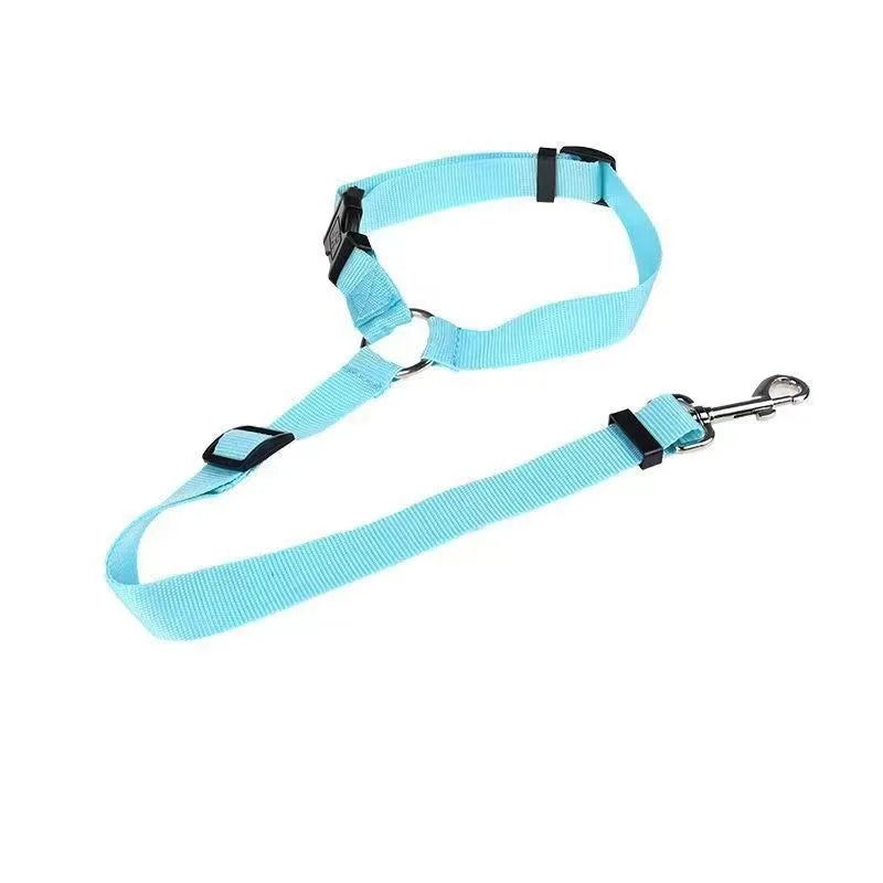 Solid Color 2-in-1 Adjustable Pet Car Seat Belt & Leash - Top Dogg Brand