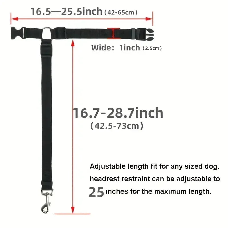 1pc Pet Dog and Cat Seat Belt Car Headrest Restraint Adjustable Safety Rope Car Seat Belt Dog Accessories for Small Dogs - Top Dogg Brand