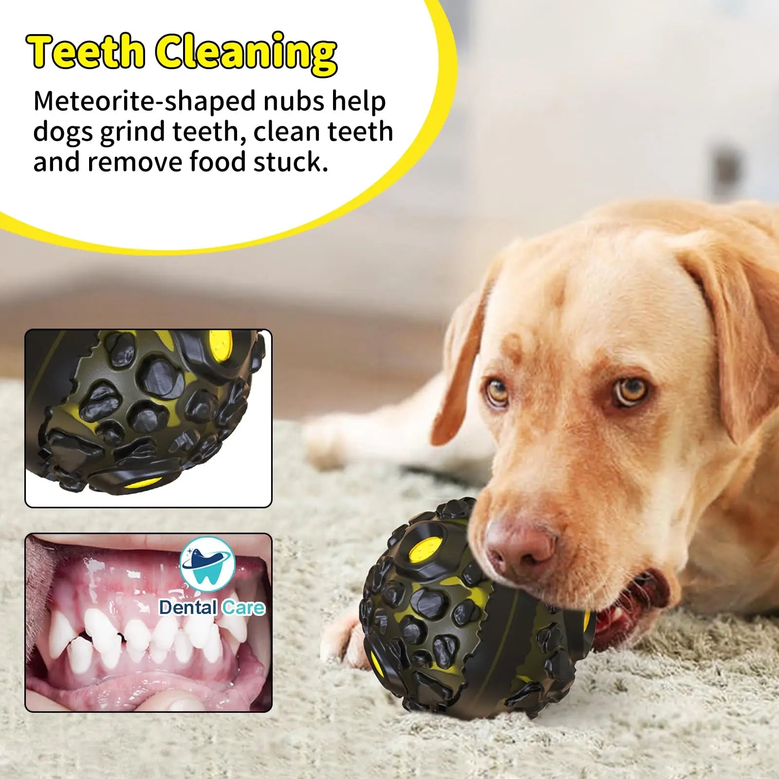 Durable Dog Ball for Aggressive Chewers – Interactive Squeaky Chew Toy For Dog - Top Dogg Brand