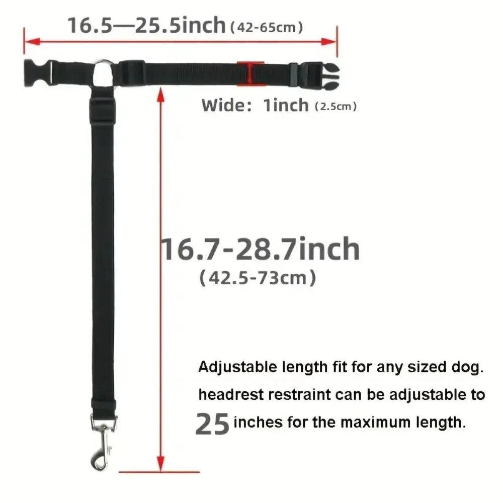 1pc Pet Dog and Cat Seat Belt Car Headrest Restraint Adjustable Safety Rope Car Seat Belt Dog Accessories for Small Dogs - Top Dogg Brand
