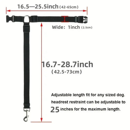 1pc Pet Dog and Cat Seat Belt Car Headrest Restraint Adjustable Safety Rope Car Seat Belt Dog Accessories for Small Dogs - Top Dogg Brand
