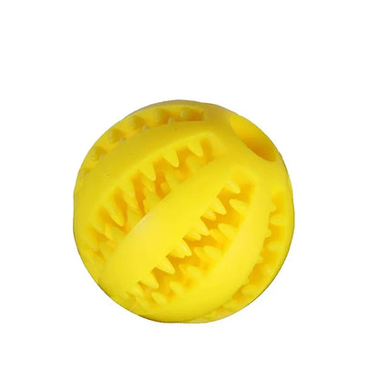 Natural Rubber Dog Chew Toy – 5cm Treat Dispensing Ball for Dental Cleaning & Interactive Play - Top Dogg Brand