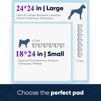 100/50/40PCS Super Absorbent Dog Pee Pads – Leak-Proof, - Top Dogg Brand