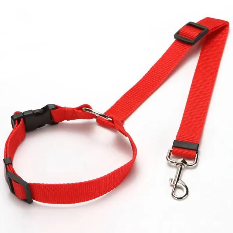 Solid Color 2-in-1 Adjustable Pet Car Seat Belt & Leash - Top Dogg Brand
