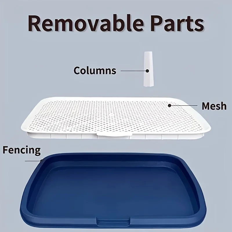 Dog Potty Training Toilet – Reusable Plastic Pee Pad Holder with Removable Grid - Top Dogg Brand