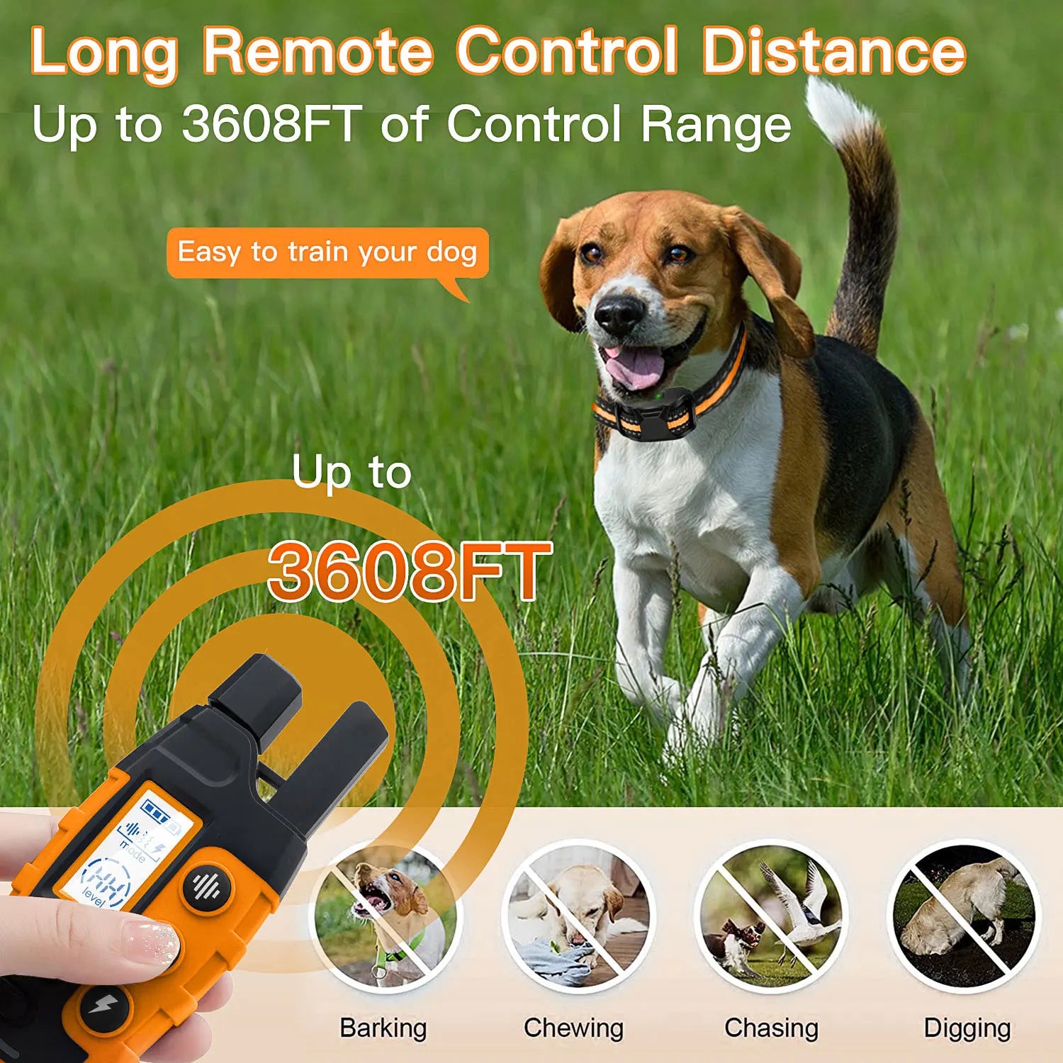 3300Ft Electric Dog Training Collar – Remote Control - Top Dogg Brand
