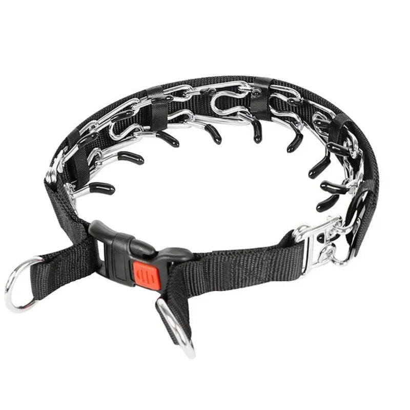 Dog Training Collar Prong Collar with Quick Release Buckle & Nylon Cover Pet Dog Spike Pinch Collar - Top Dogg Brand