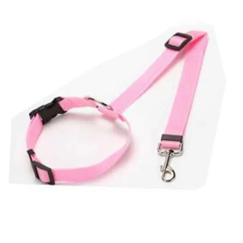 Solid Color 2-in-1 Adjustable Pet Car Seat Belt & Leash - Top Dogg Brand