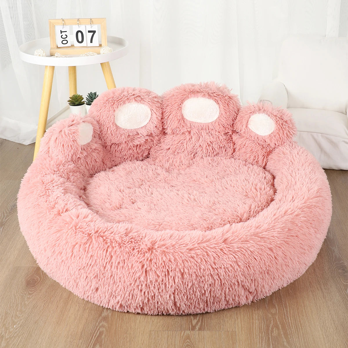 Fluffy Plush Dog Bed – Ultra-Soft Round Pet Sofa for Small to Large Dogs & Cats - Top Dogg Brand
