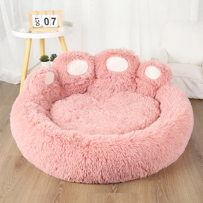 Fluffy Plush Dog Bed – Ultra-Soft Round Pet Sofa for Small to Large Dogs & Cats - Top Dogg Brand