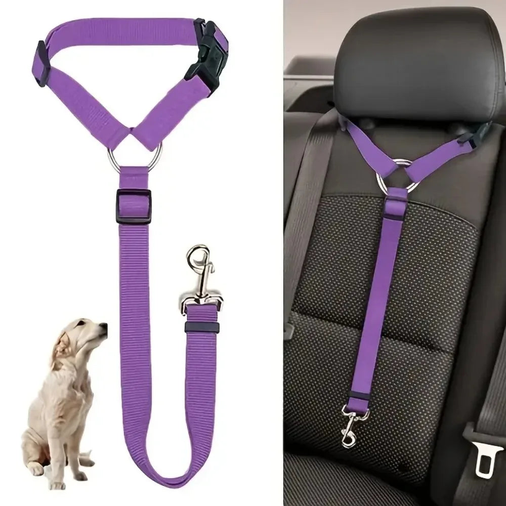 1pc Pet Dog and Cat Seat Belt Car Headrest Restraint Adjustable Safety Rope Car Seat Belt Dog Accessories for Small Dogs - Top Dogg Brand