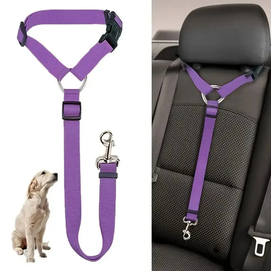 1pc Pet Dog and Cat Seat Belt Car Headrest Restraint Adjustable Safety Rope Car Seat Belt Dog Accessories for Small Dogs - Top Dogg Brand