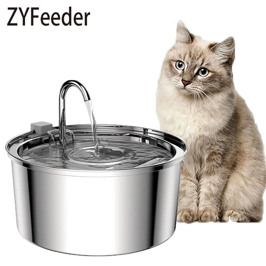 3L Automatic Stainless Steel Pet Water Fountain - Top Dogg Brand