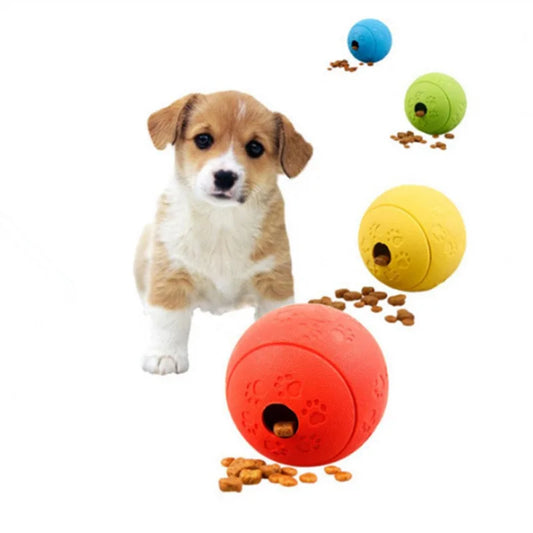 Durable Rubber Dog Toy Ball – Interactive Food Dispensing Treat Ball - Top Dogg Brand