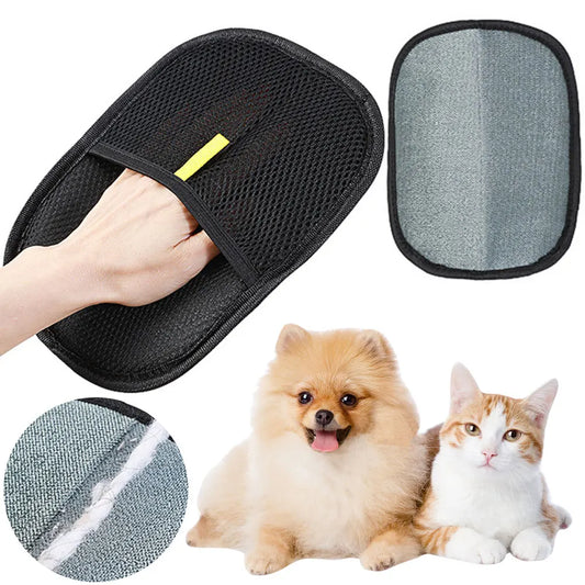 Deshedding Pet Grooming Gloves – Hair Remover Glove for Dogs, Cats - Top Dogg Brand