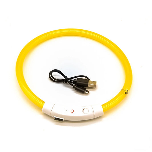 LED Light-Up Dog Collar – USB Rechargeable Luminous Pet Collar for Dogs & Cats - Top Dogg Brand