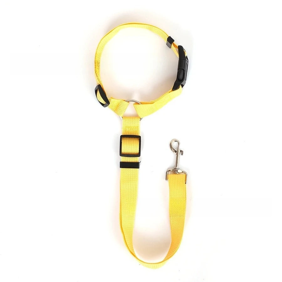Solid Color 2-in-1 Adjustable Pet Car Seat Belt & Leash - Top Dogg Brand
