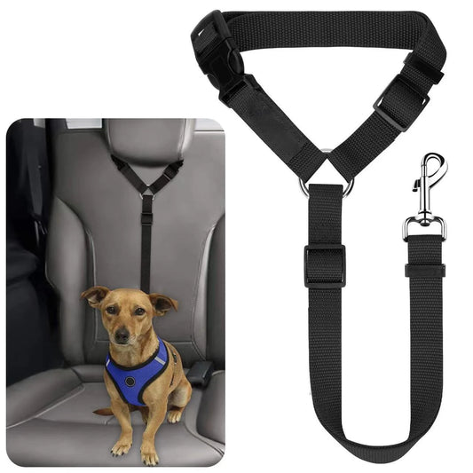 Solid Color 2-in-1 Adjustable Pet Car Seat Belt & Leash - Top Dogg Brand