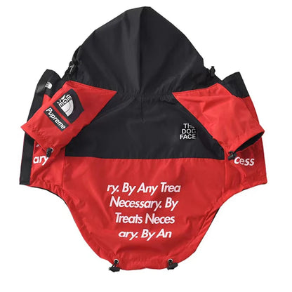 Waterproof Dog Coat with Hood – “The Dog Face” Outdoor Rain Jacket | Reflective - Top Dogg Brand